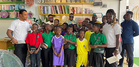 Environmental awareness group at Nsonyameye Basic School