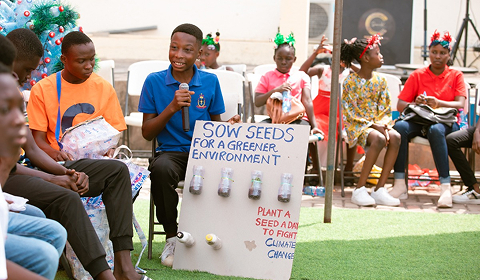 Students promoting greener environments
