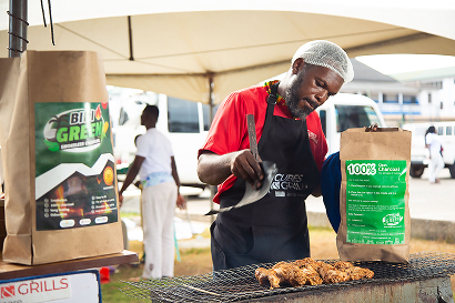 YGE entrepreneur at a Bio Green production stall